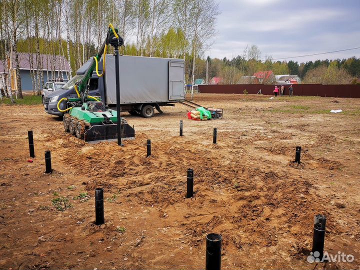 Винтовые сваи под ключ установка