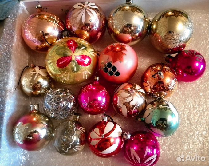 Елочные игрушки СССР, сосульки, шары