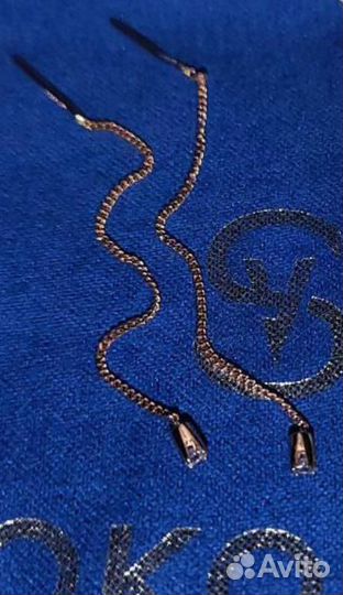 Золотые серьги продевки новые