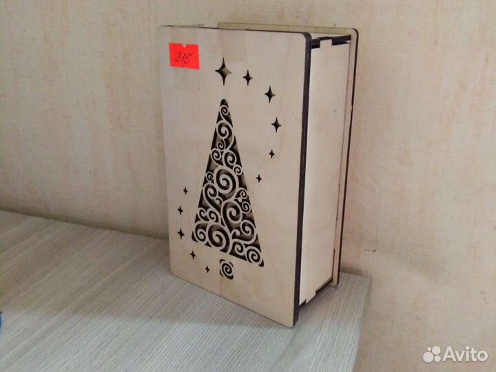 Шкатулка деревянная Елочка