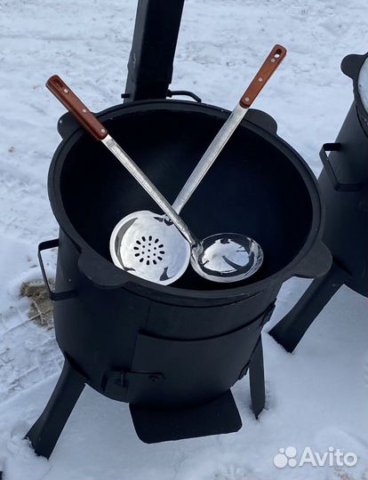 Шумовка и половник для казана