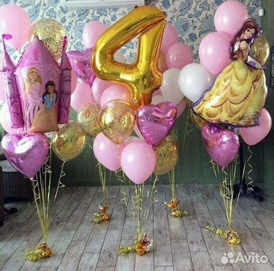 Гелиевые шары с принцессами