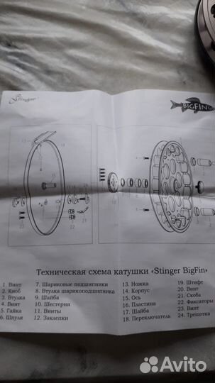 Катушка Stinger Big Fin инерционная