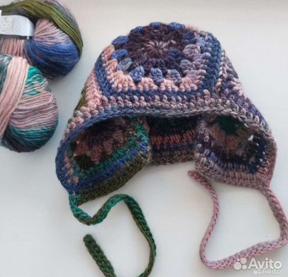 Чепчик кроше(бабушкин квадрат)