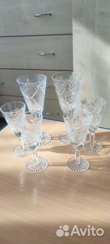 Хрустальные рюмки на ножке СССР