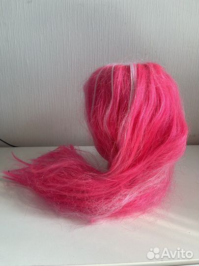 Парик голублой розовый