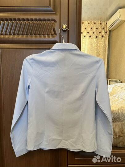 Рубашка школьная голубая для девочек 140