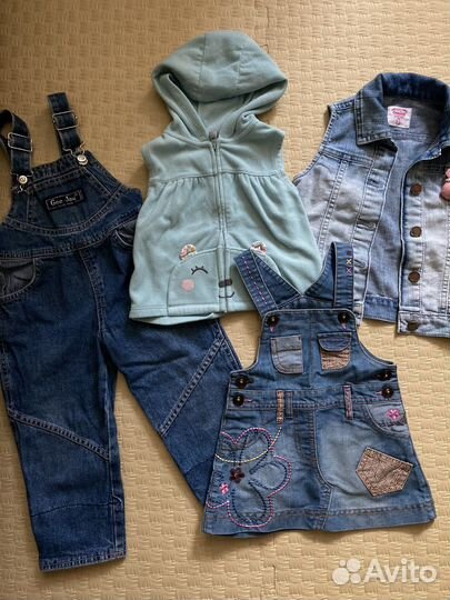 Джинсовые вещи на девочку 86 размер