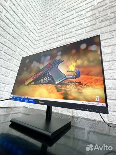 Монитор philips 245E1S/23.8/QHD/IPS/75Hz