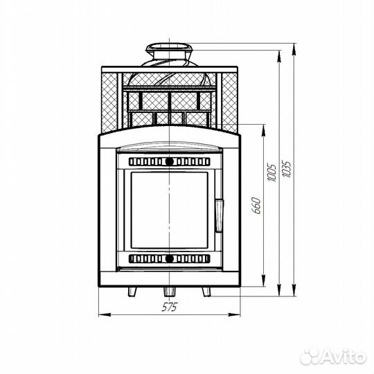 Печь Для Бани «Атмосфера XL ктт» сетка нержавейка