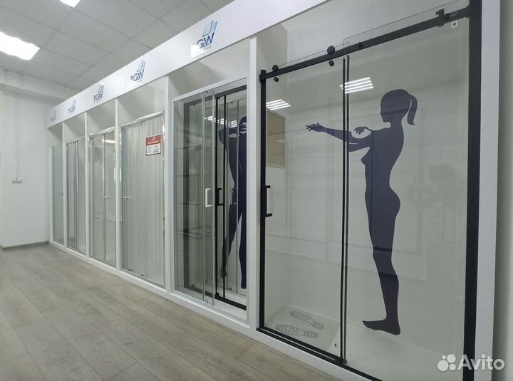 Шторка для ванной стеклянная