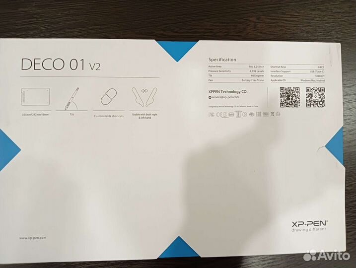 Графический планшет XP-PEN Deco 01 V2