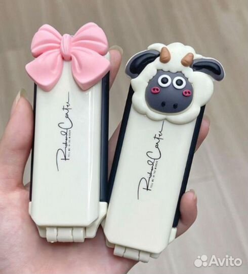 Расческа складная с зеркалом простая и массажная