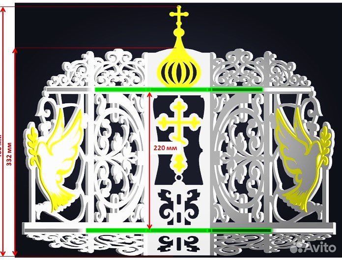 Угловая полка для икон