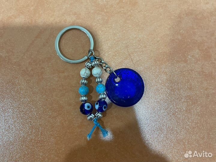 Брелок для ключей кошачий глаз удача