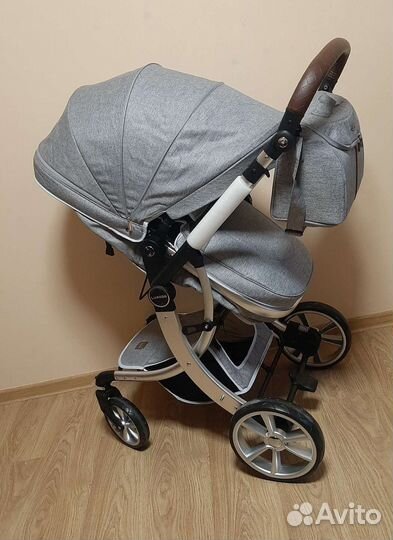 Коляска 2в1 трансформер Новая (серый)