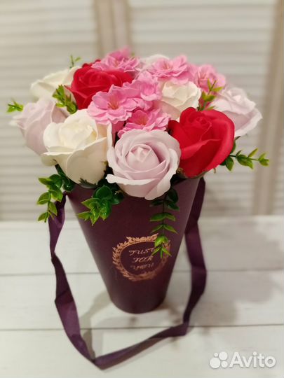 Мыльные розы. Пенные розы. Букет из мыльных роз