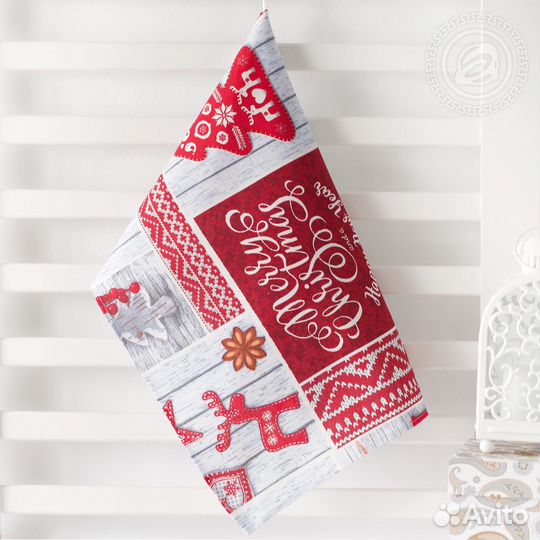 Полотенца кухонные рогожка