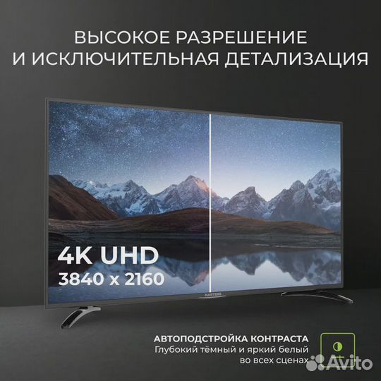 Новый Телевизор Hartens HTS-50UHD05B-S2 50