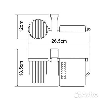 Держатель бумаги и освежителя Wasserkraft K-5000