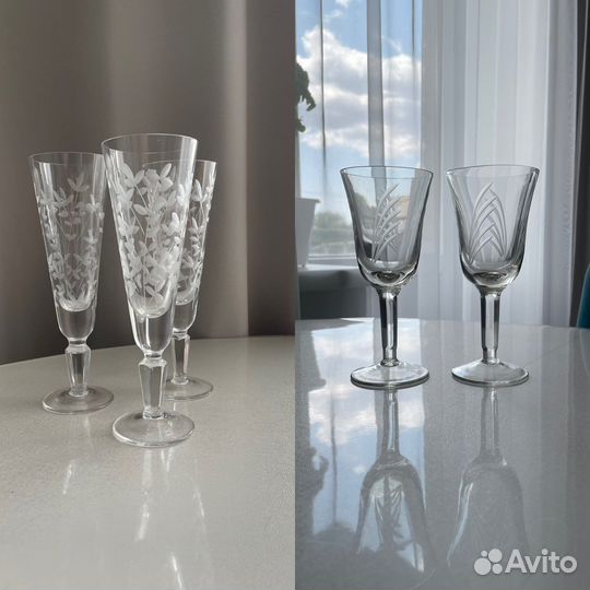 Фужеры рюмки бокалы СССР, гхз