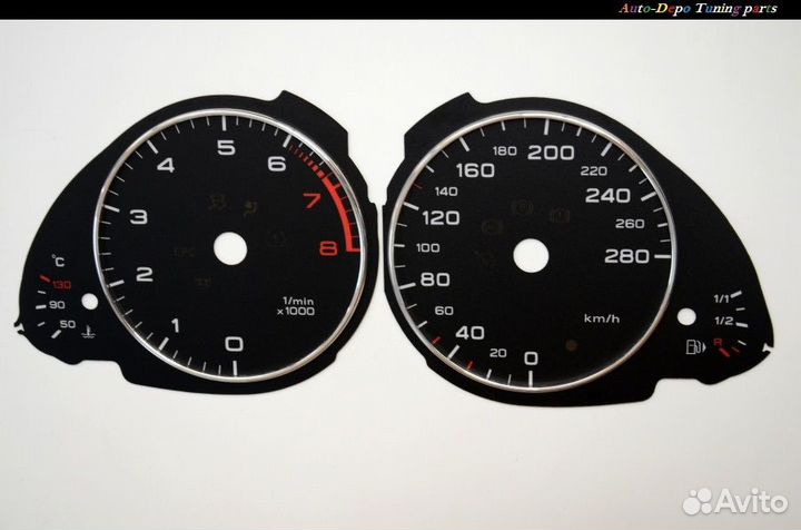 Audi A5 8T Европейские шкалы приборов