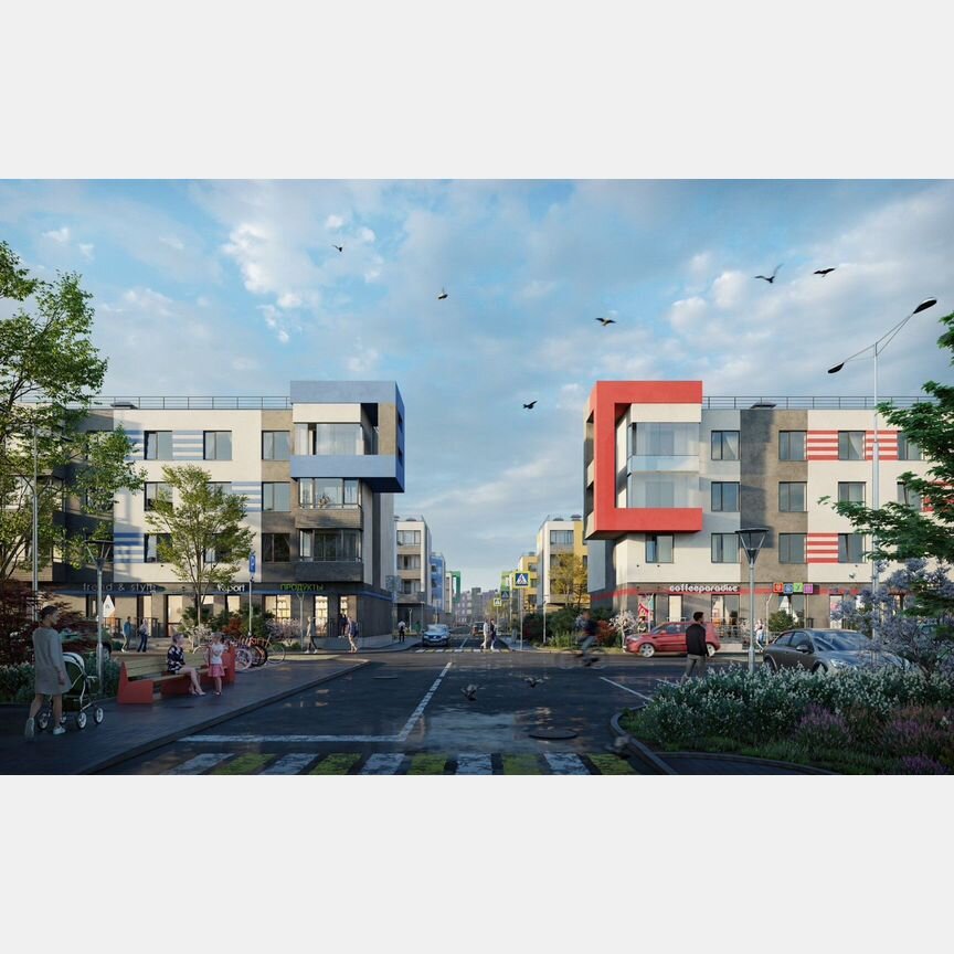 2-к. квартира, 61,6 м², 1/4 эт.