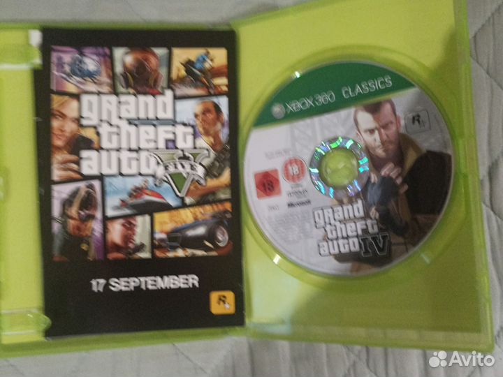 Диск на xbox 360 GTA 4