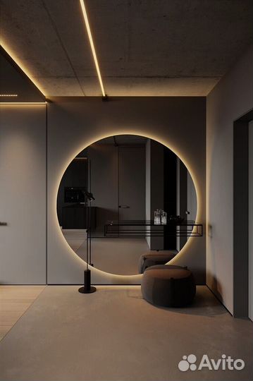 Круглое зеркало с подсветкой