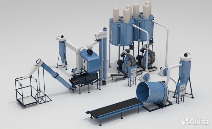 Линия гранулирования лузги 500 кг/час