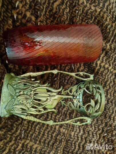 Ваза цветное стекло СССР