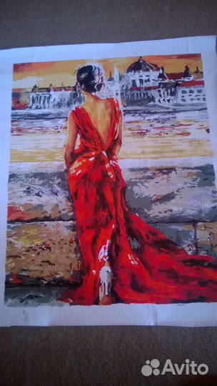 Рукоделие,картины по номерам, нарисованные акрилом