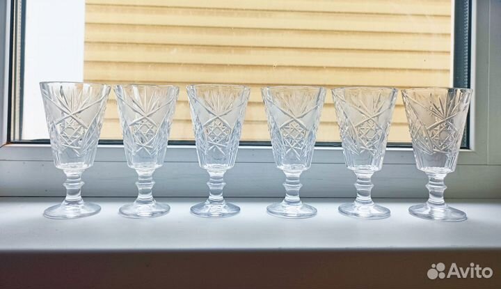 Фужеры бокалы стекло набор 6 штук