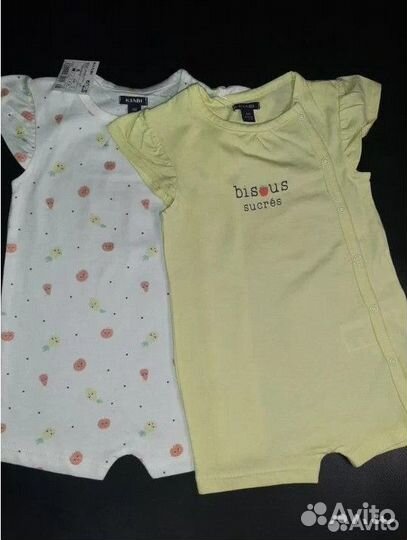 Новый комплект боди kiabi.68 размер(3-6мес)
