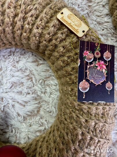 Новогодний венок ручной работы