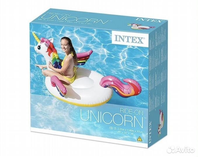Надувной матрас-плот Единорог Intex