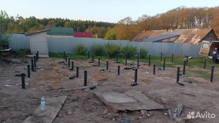 Монтаж винтовых свай