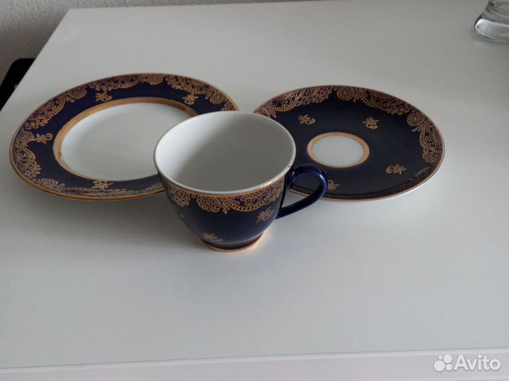 Чашка с блюдцем фарфор лфз