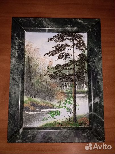 Картины из натурального камня времена года новые