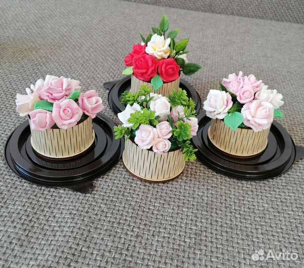 Мыльные букеты, мыло ручной работы