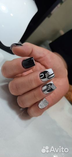 Маникюр с покрытием гель лак наращивание