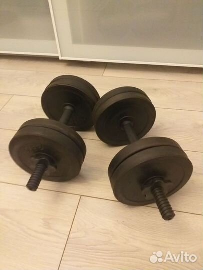 Гантели Domyos, гриф изогнутый, блины Torneo