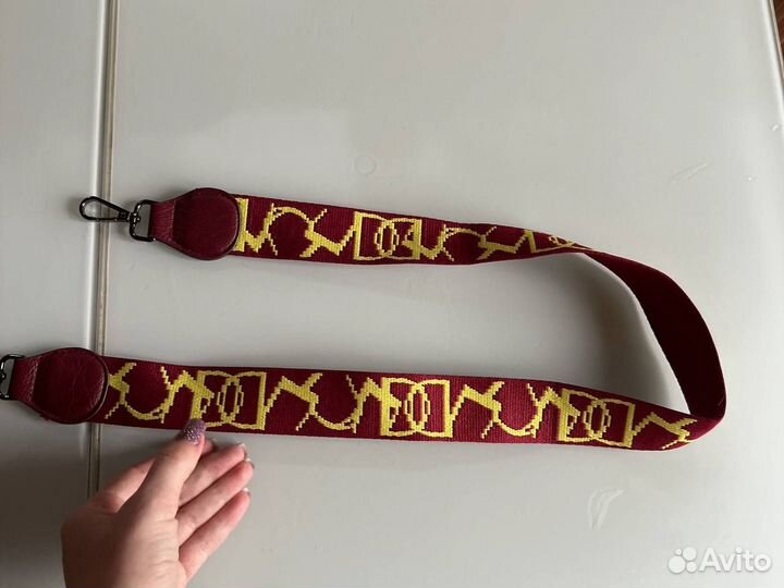 Новый плечевой ремень на сумку бордовый