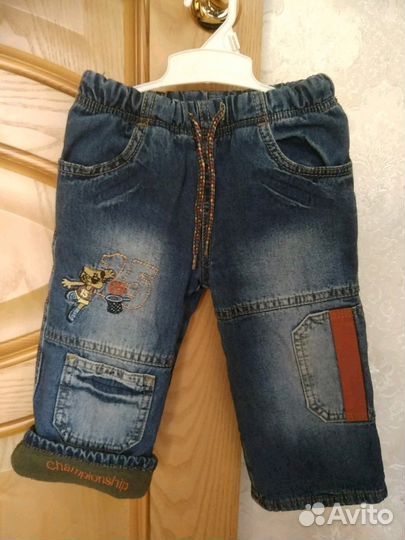 Джинсы для мальчика р. 76-86 см