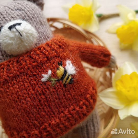 Вязаный мишка Вязаные игрушки ручной работы