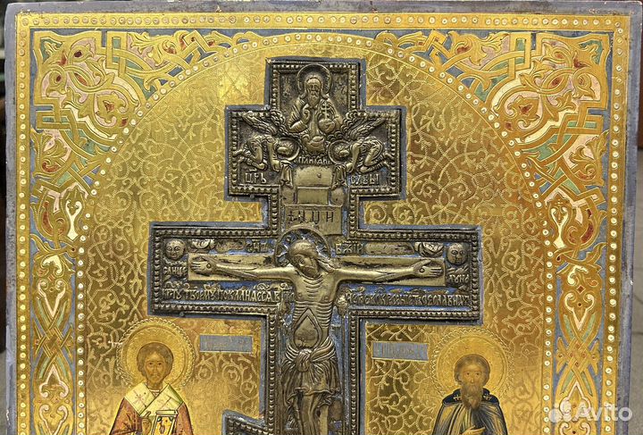 Икона Распятие Христово Золото Размер