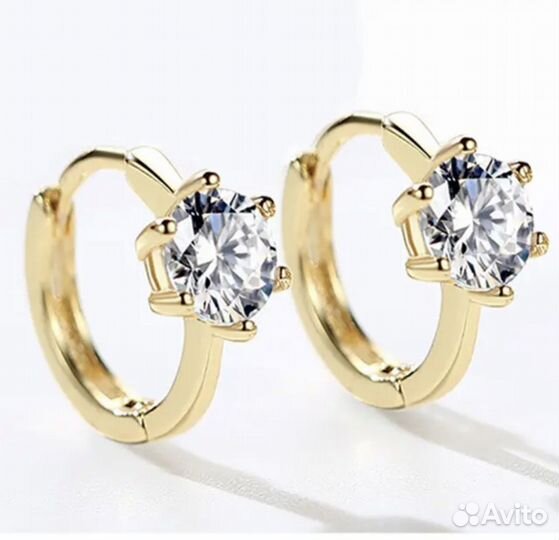 Серьги с бриллиантами 2 ct