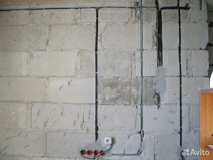 Электромонтаж Штробление без пыли Замена проводки