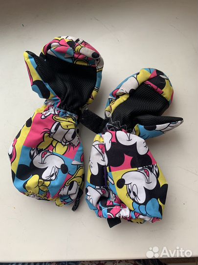 Детские варежки краги 2 размер 18-24 месяцев