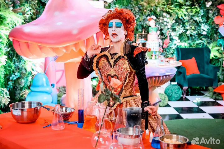 Научное шоу, сладкая вата, Слаймы, фокусник